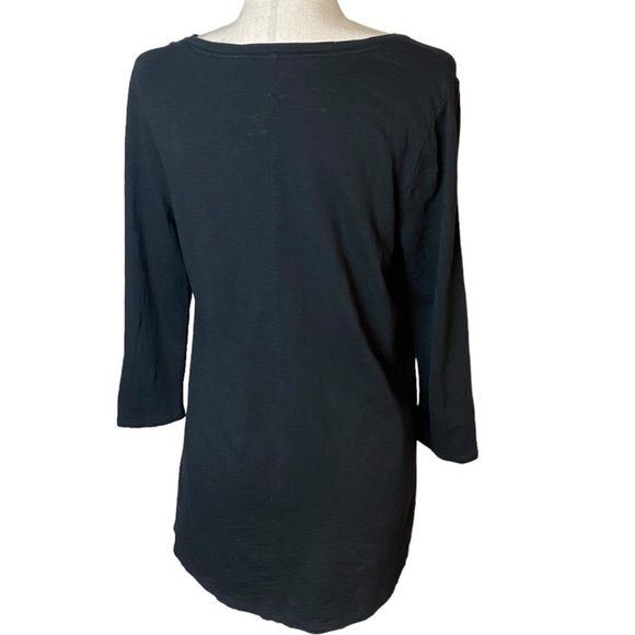 Chico’s ultimate tee slub knit size S tee Shirt top black - Picture 3 of 5